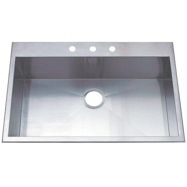 Gourmetier KDS33229BN Uptowne Drop-in Single Bowl Kitchen Sink Kitchen Sink Kingston Brass Default Title